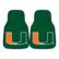 Officially Licensed NCAA University of Miami Carpet Car Mat 2-Pc Set