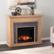 Southern Enterprises Kenova Touch Screen Electric Fireplace Faux Stone
