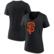 Women's Black San Francisco Giants Team Color Primary Logo V-Neck T...