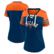 Women's Fanatics Navy/Orange Chicago Bears Blitz & Glam Lace-Up V-N...