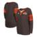 Women's New Era Brown Cleveland Browns Lace-Up Notch Neck Long Slee...