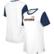 Women's New Era  White/Navy Chicago Bears Third Down Colorblock T-S...