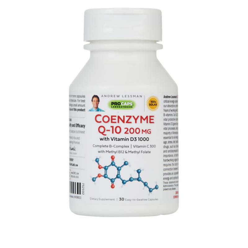 Coenzyme Q10 0 With Vitamin D3 1000 30 Capsules Hsn