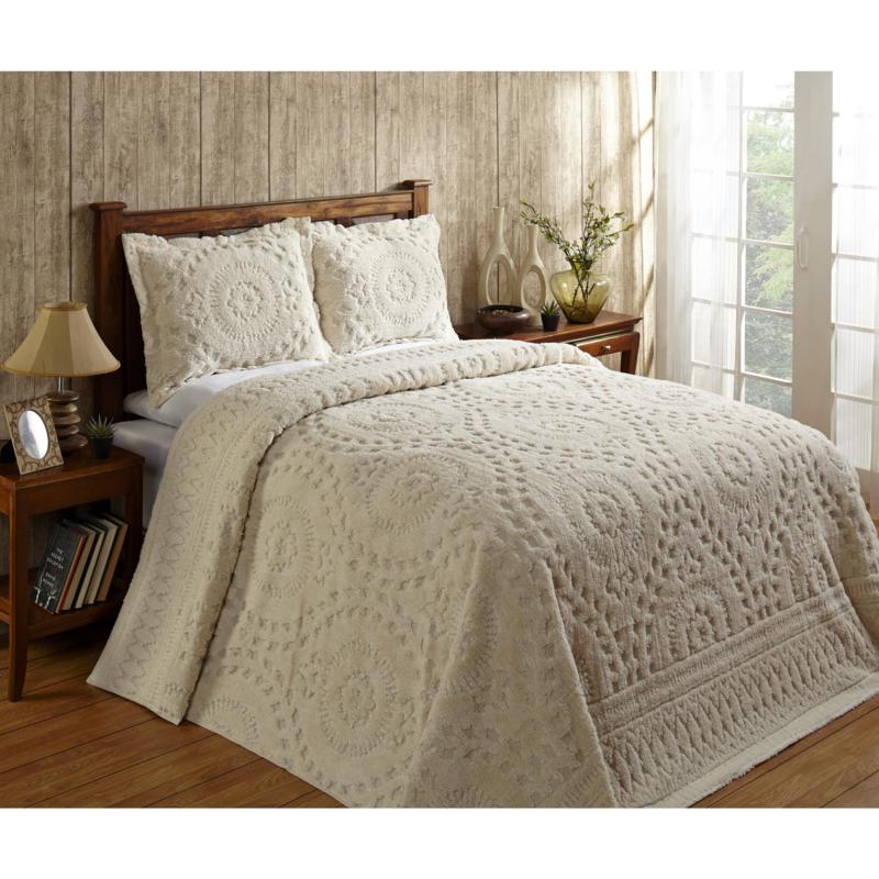 Rio Collection 100% Cotton Tufted Chenille Bedspread ...