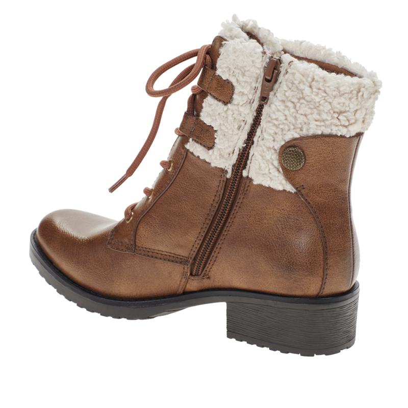 bare traps brown boots