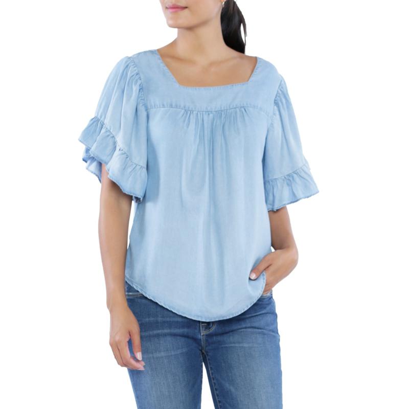 Billy T Short-Sleeve Butterfly Top