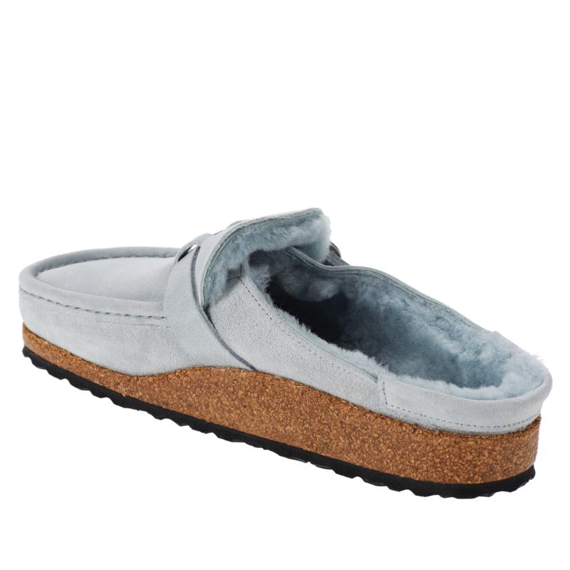 birkenstock buckley leather shearling clog