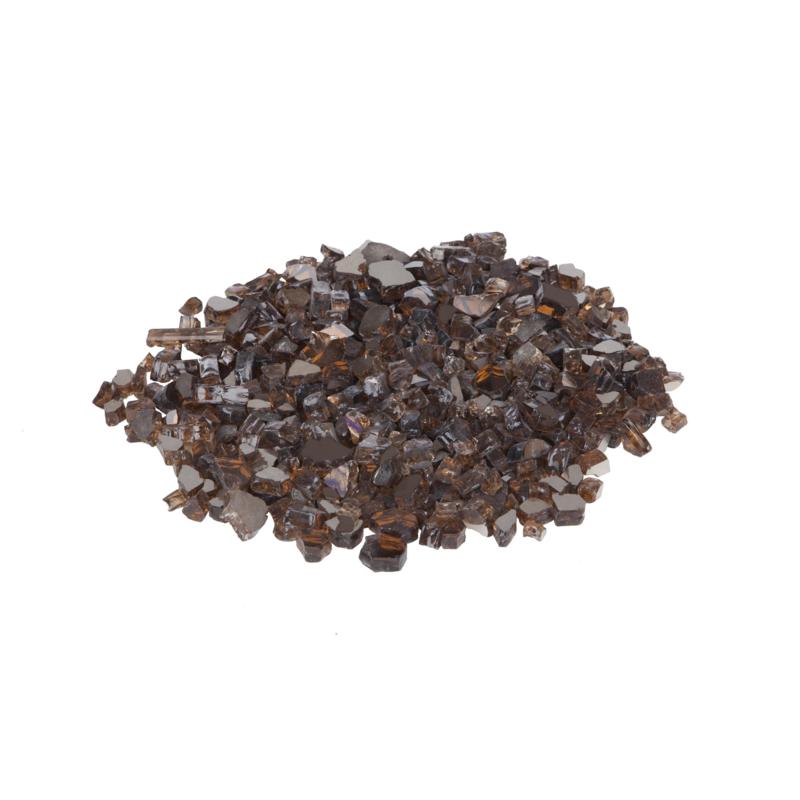 Burnt Bronze Reflective Fire Glass