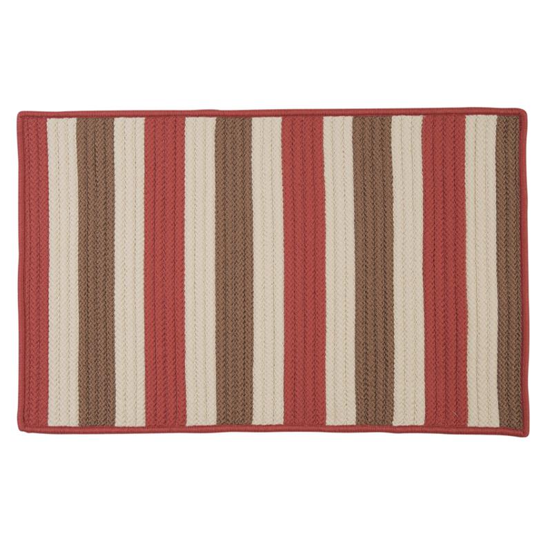 Colonial Mills Stripe It 5' x 8' Rug   Terracotta