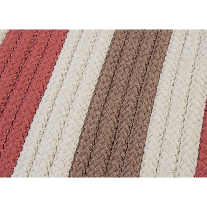 Colonial Mills Stripe It 8' Square Rug   Terracotta