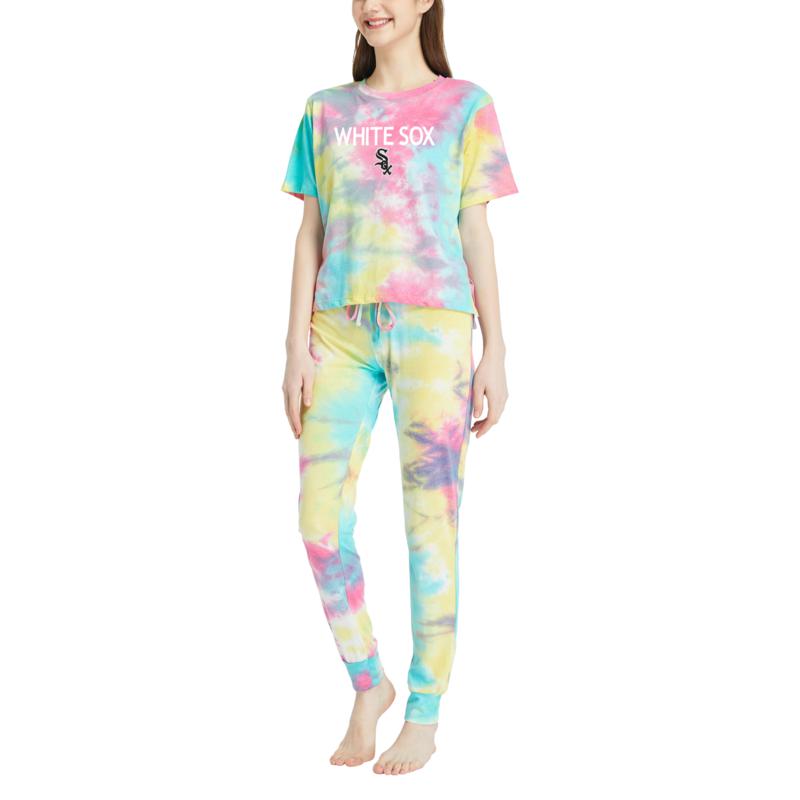 Concepts Sport MLB Velodrome Ladies SS Top and Pant Set - White Sox