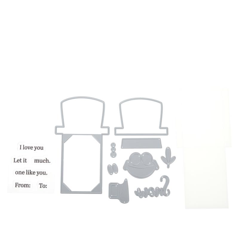 Crafter's Companion Festive Snowman Gift Card Stamp and Die Set