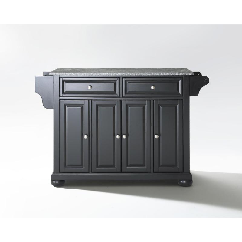 Crosley Alexandria Solid Granite Top Kitchen Island   Black   7743702