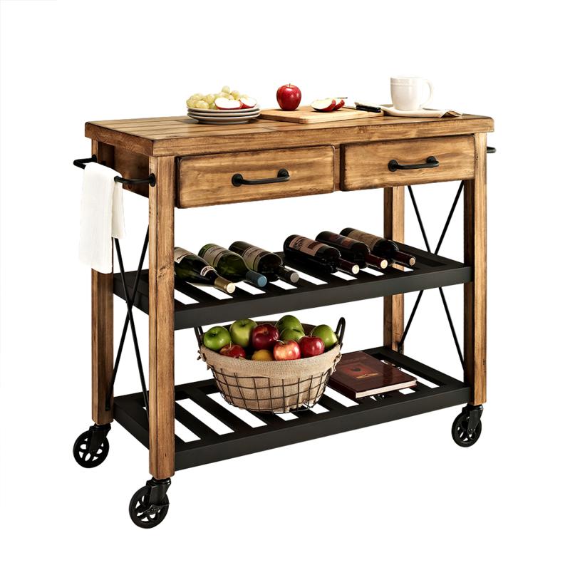 Crosley Roots Rack Industrial Kitchen Cart   7743619