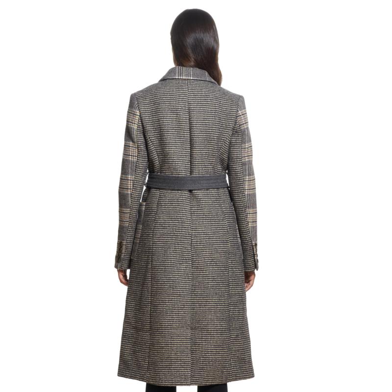 tweed wrap coat
