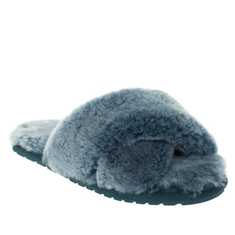 sheepskin crossover slippers