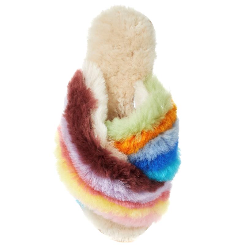 emu rainbow slippers