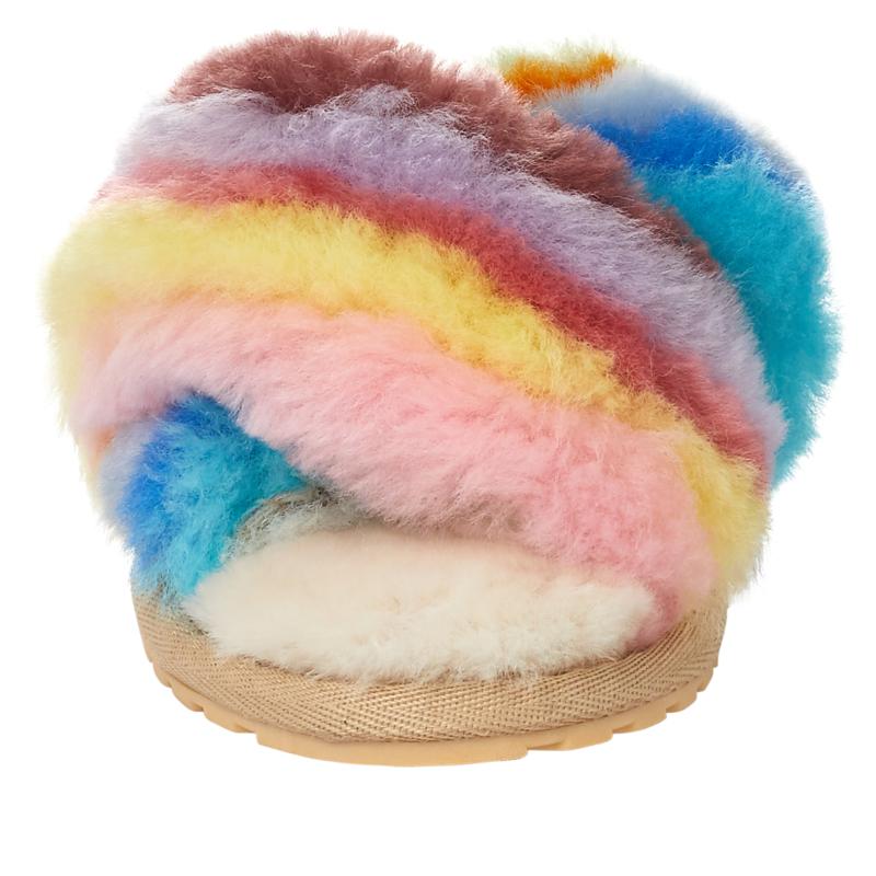 emu rainbow slippers