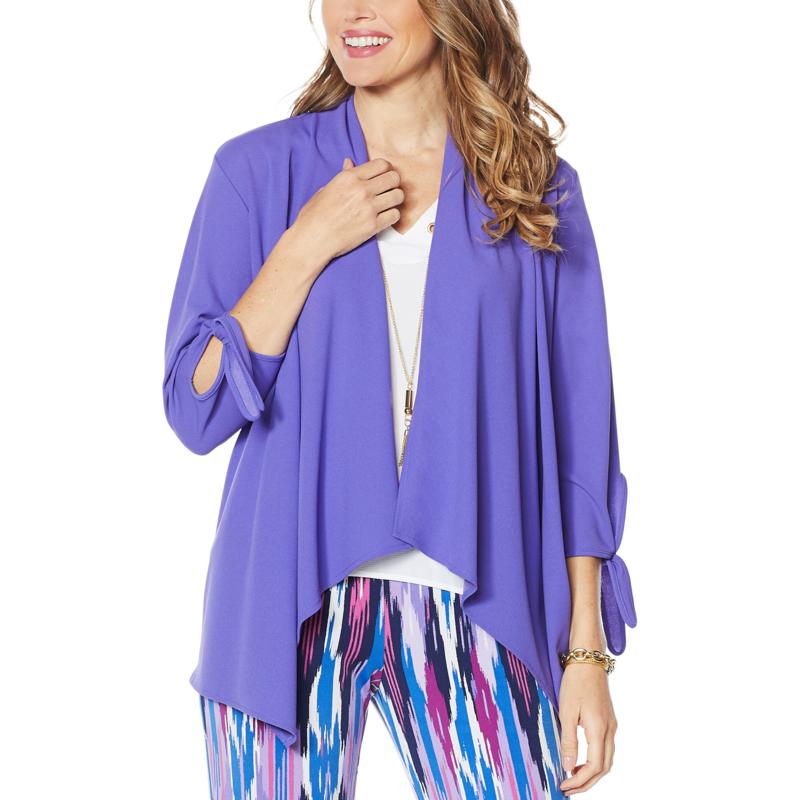 IMAN City Chic Tie-Sleeve Jacket