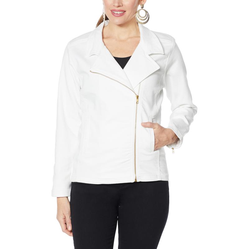 IMAN Global Chic Illusion Denim™ Moto Jacket