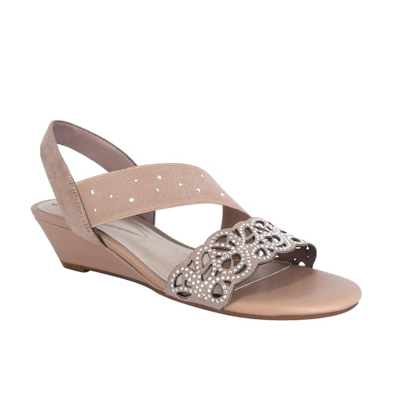 Impo Gatsby Stretch Wedge Sandal with Memory Foam