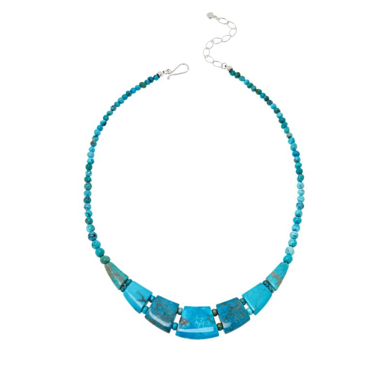 Jay King Sterling Silver Maidenhair Turquoise Necklace