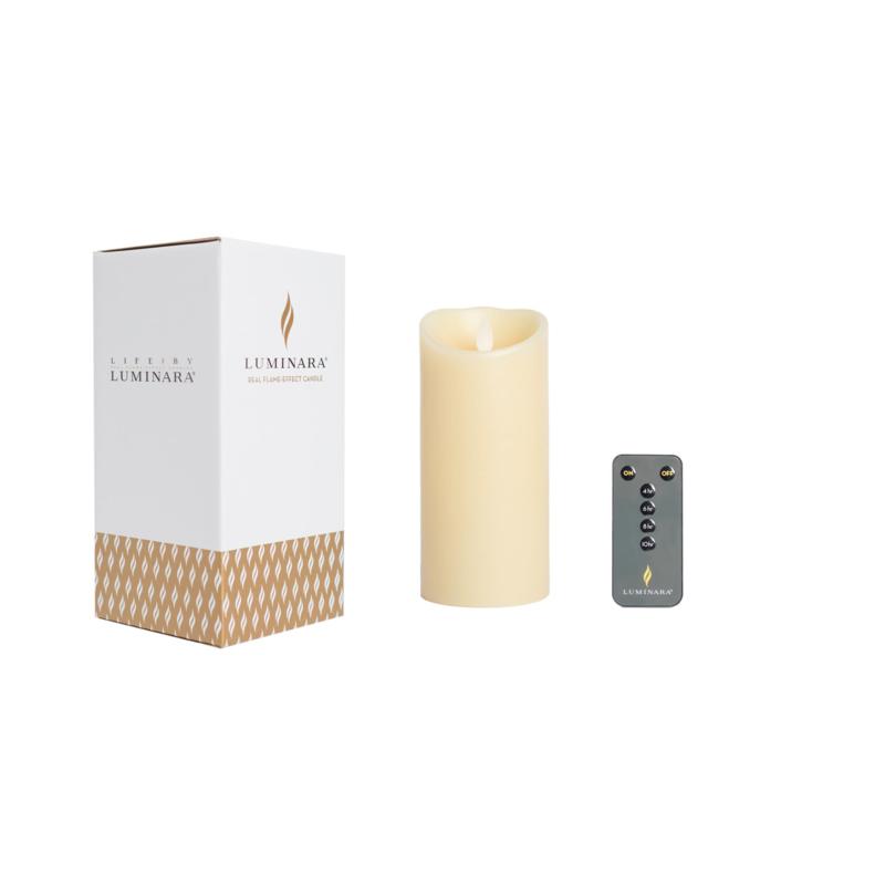 Luminara 6" Unscented Wax Flameless Candle with Remote and Gift Box