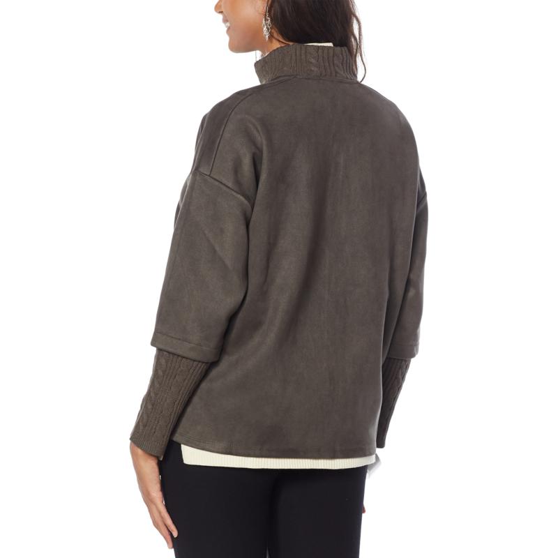 suede sweater jacket