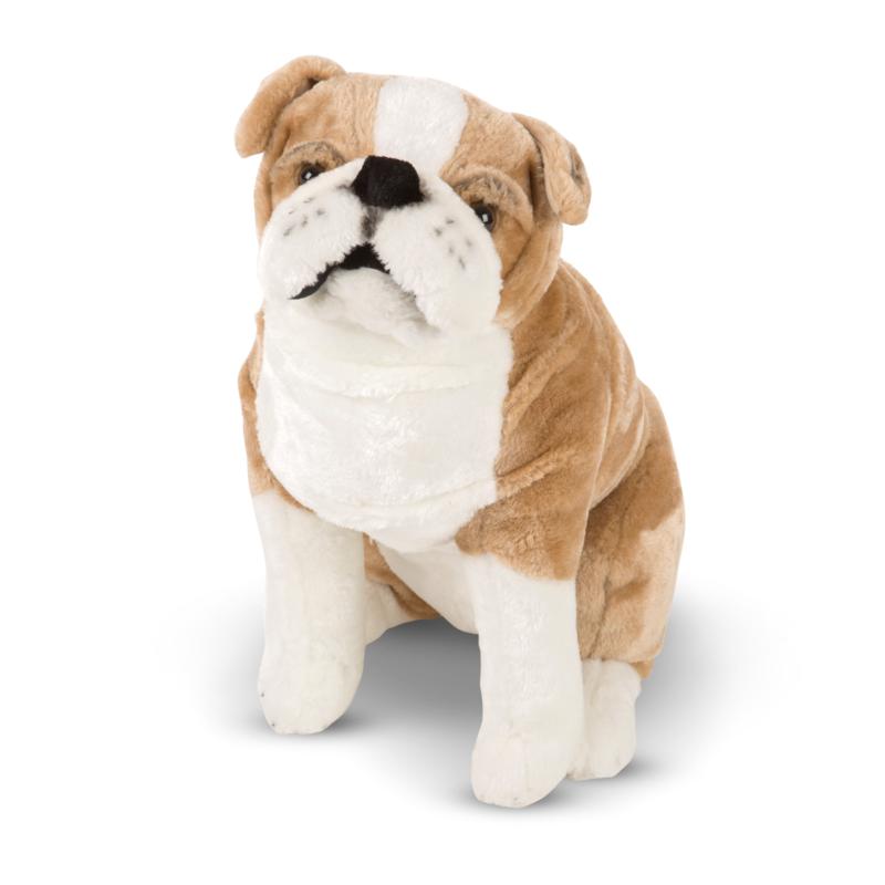 white bulldog plush