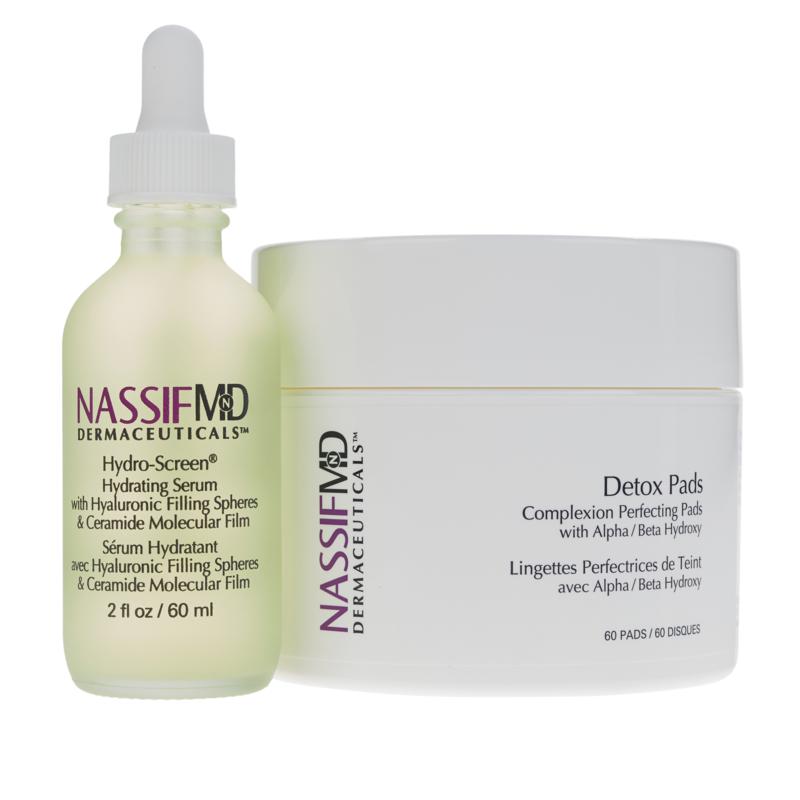 NassifMD® Hydro-Screen Hydrating Serum & Detox Pads