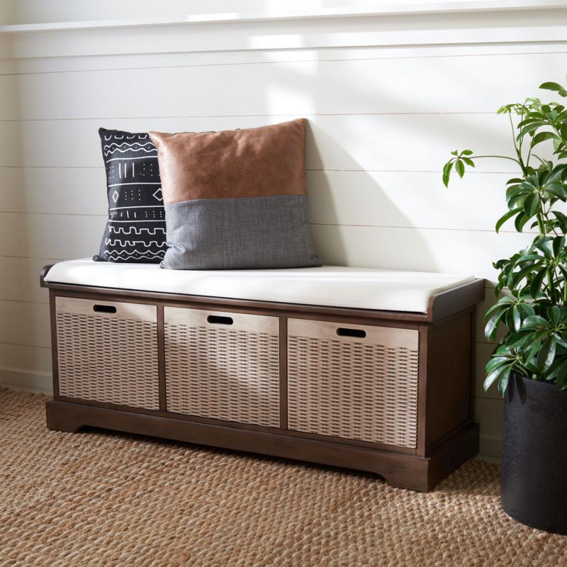 pillow storage bench