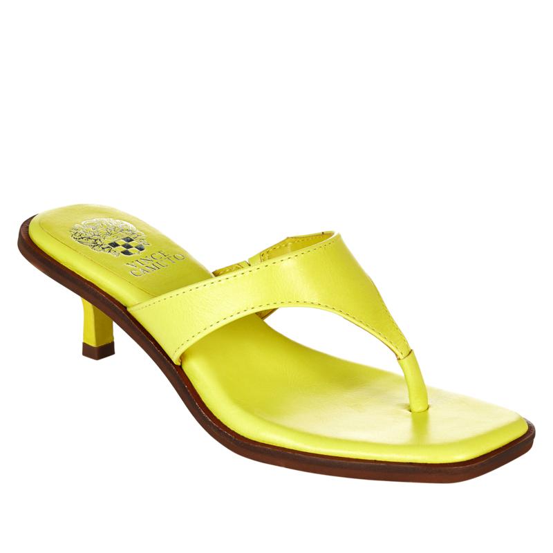 Vince Camuto Cannetta Leather Square-Toe Thong Sandal
