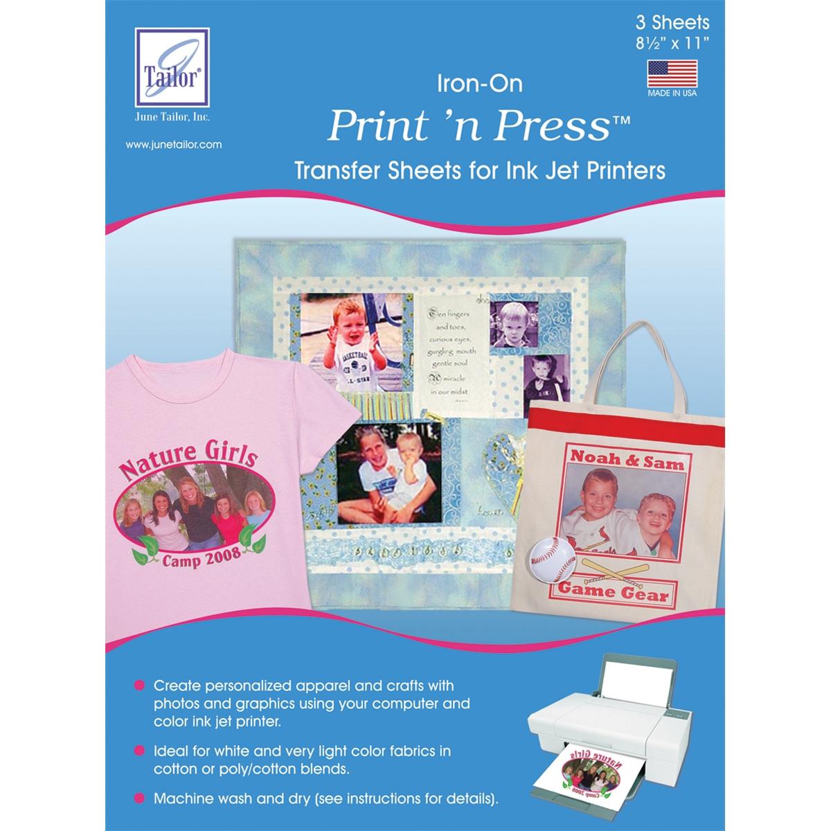 Print 'n Press IronOn Transfer Paper 8.5X11 3/Pkg White 6371448 HSN