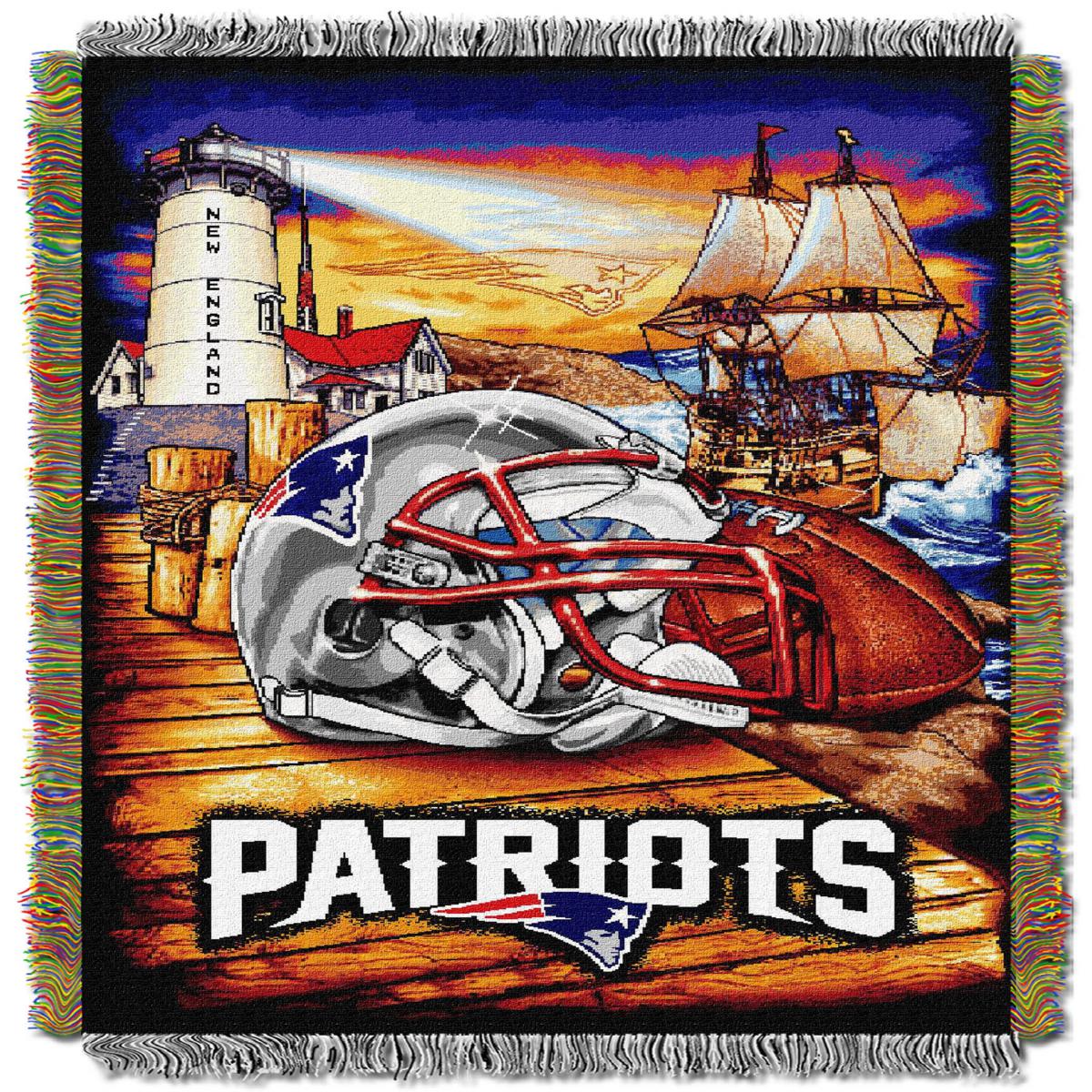 Officially Licensed NFL Home Field Advantage Throw Blanket Patriots