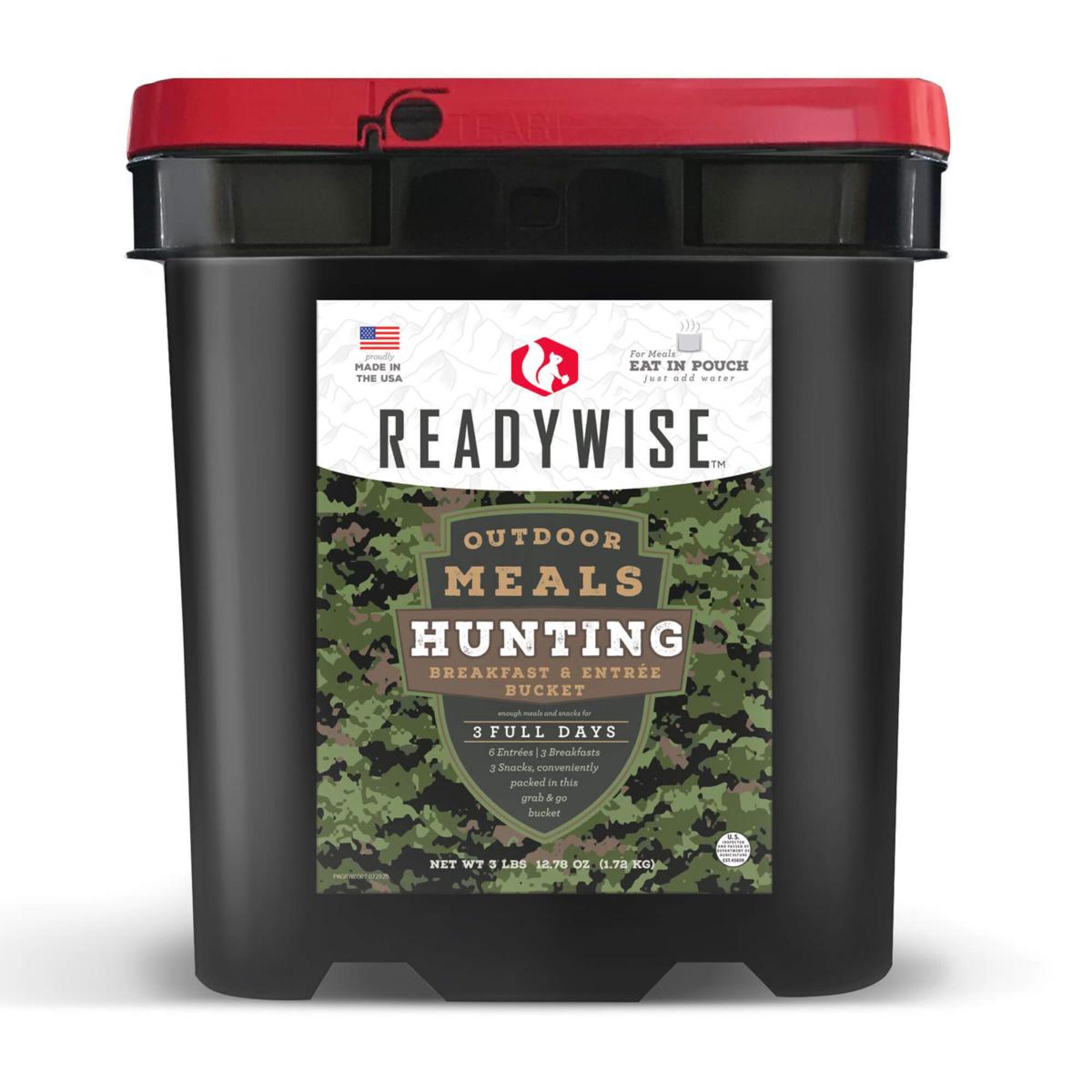 ReadyWise Hunting Breakfast and Entrée Bucket 20115685 HSN