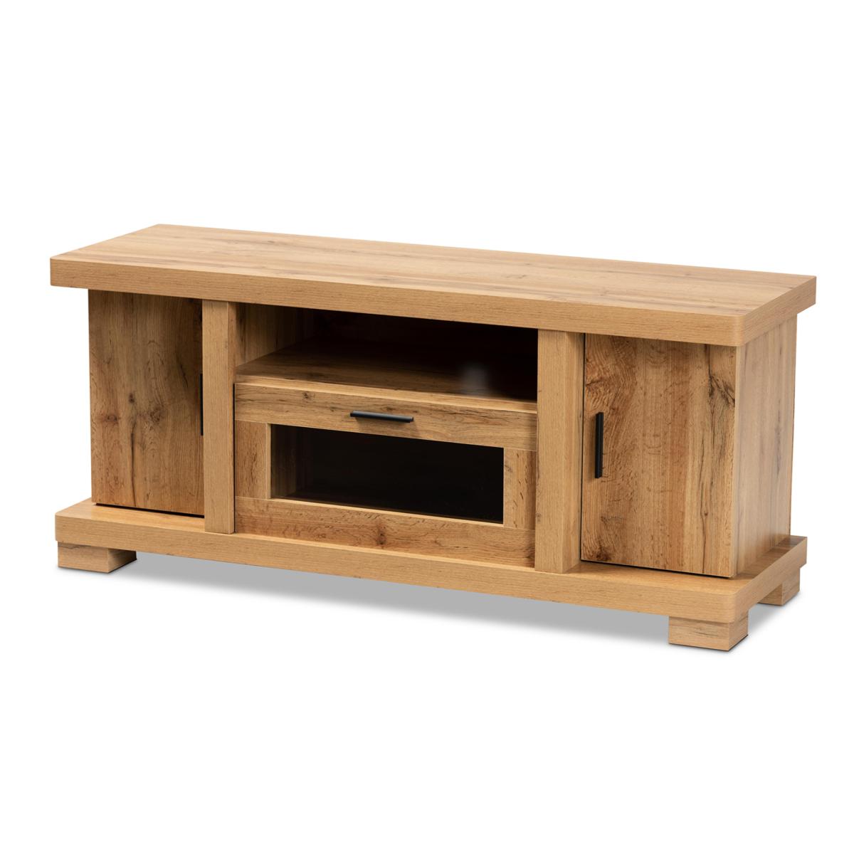Wholesale Interiors Viveka Oak Brown Finished Wood 2Door TV Stand