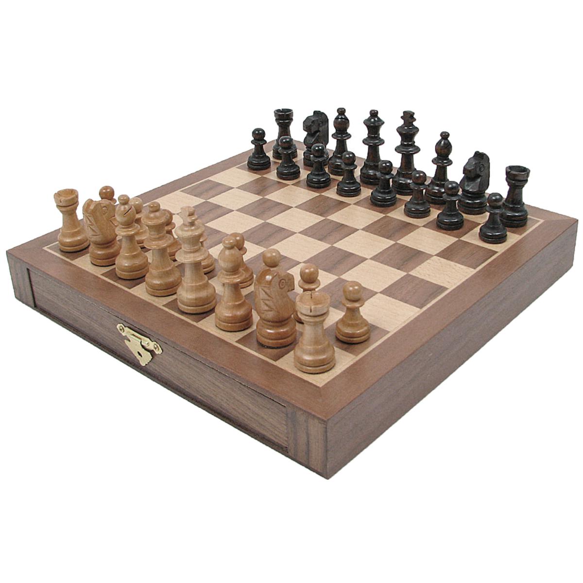 Toy Time Wood Chess Board with Drawers 20340579 HSN