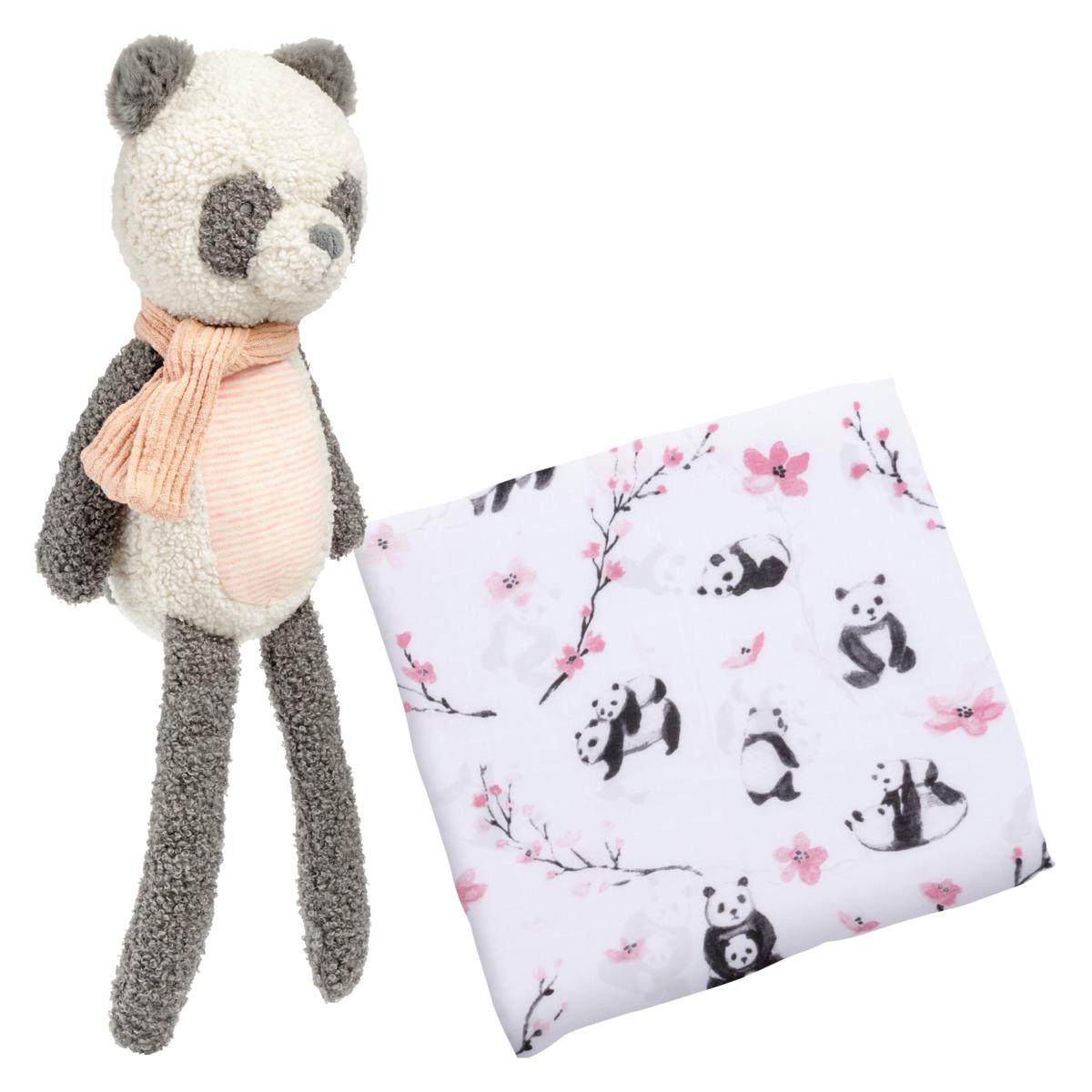 Stephen Joseph Large Plush Doll and Muslin Blankets Panda 20381534
