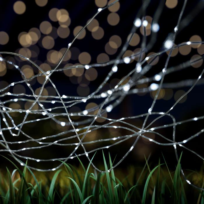 Nature Spring Outdoor Starry Solar Powered 200 LED String Lights