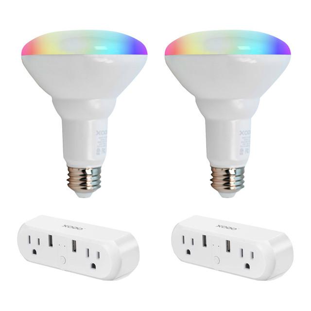 Smart WiFi BR30 E26 Dimmable Flood Light Bulb LB1 11W 2PK