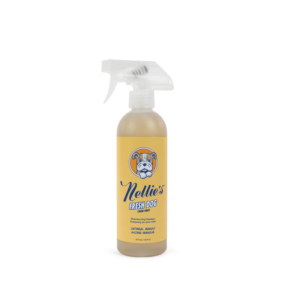 Nellie's Fresh Dog Waterless Pet Shampoo Plastic Bottle Oatmeal Mango 20629791 HSN