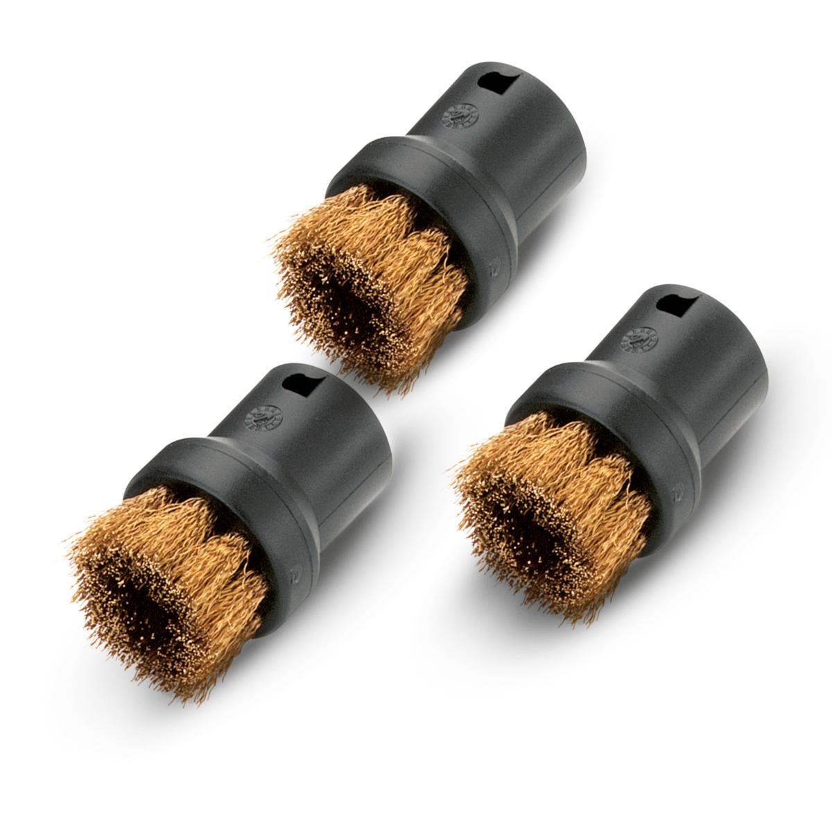 Karcher SC Steam Cleaner Round Brass Brush Set 3 Pack 20644156 HSN