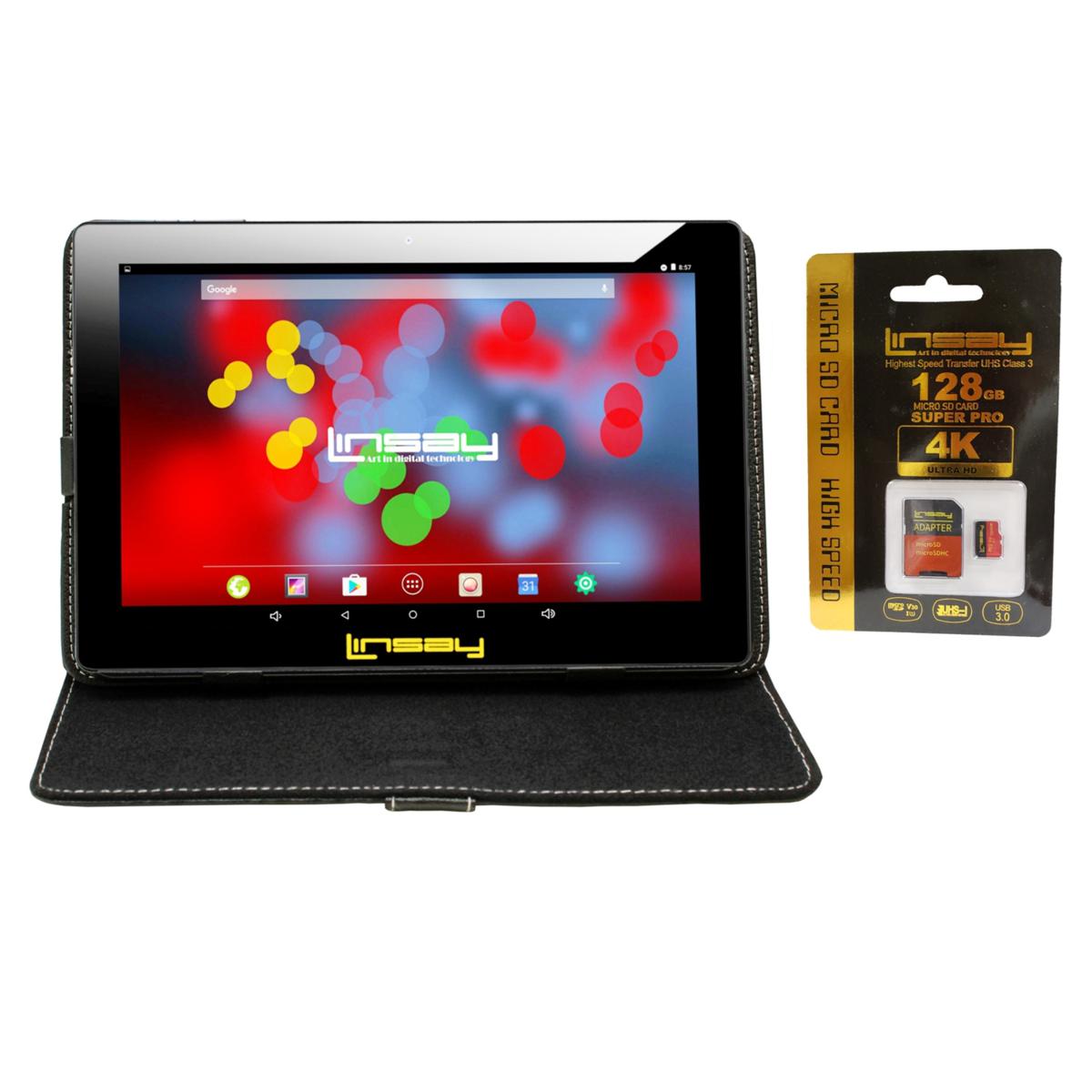 LINSAY 10" IPS 32GB Android 12 Tablet Bundle 20657345 HSN