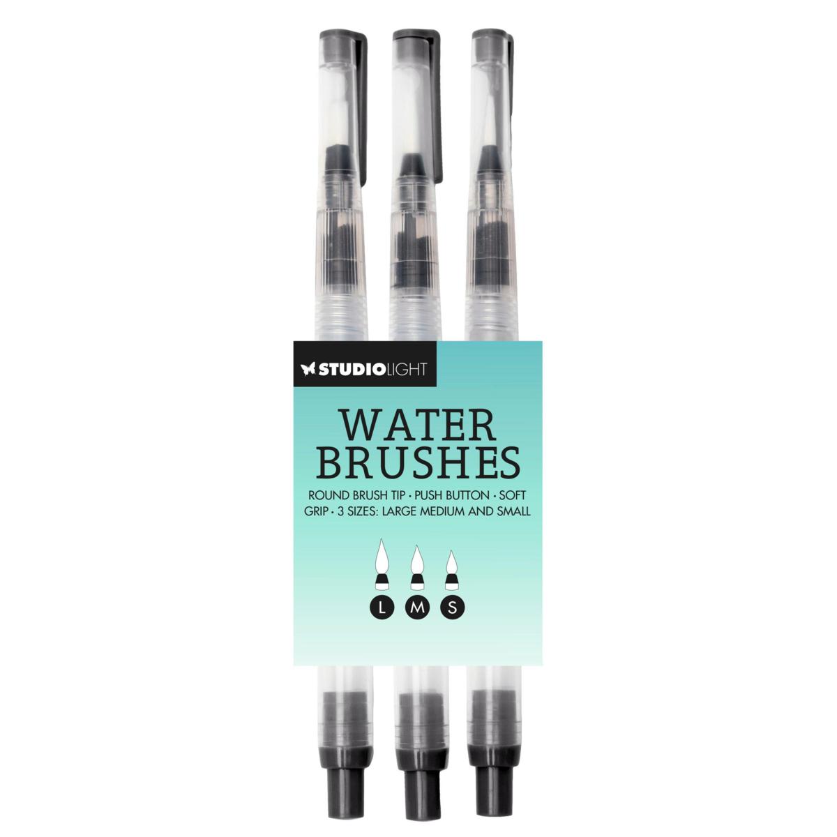 Studio Light 3 Water Brushes Fine, Medium, Large Tip Essential nr.01