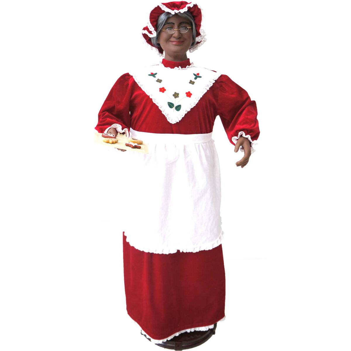 Fraser Hill Farm 58In. African American Dancing Mrs. Claus w/ Apron