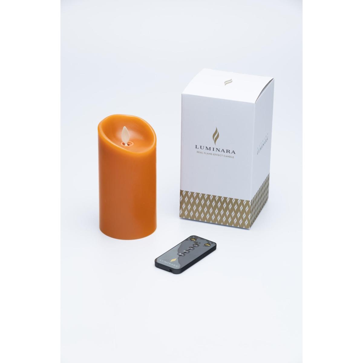 Luminara 6" Unscented Wax Flameless Pillar Candle with Remote Control