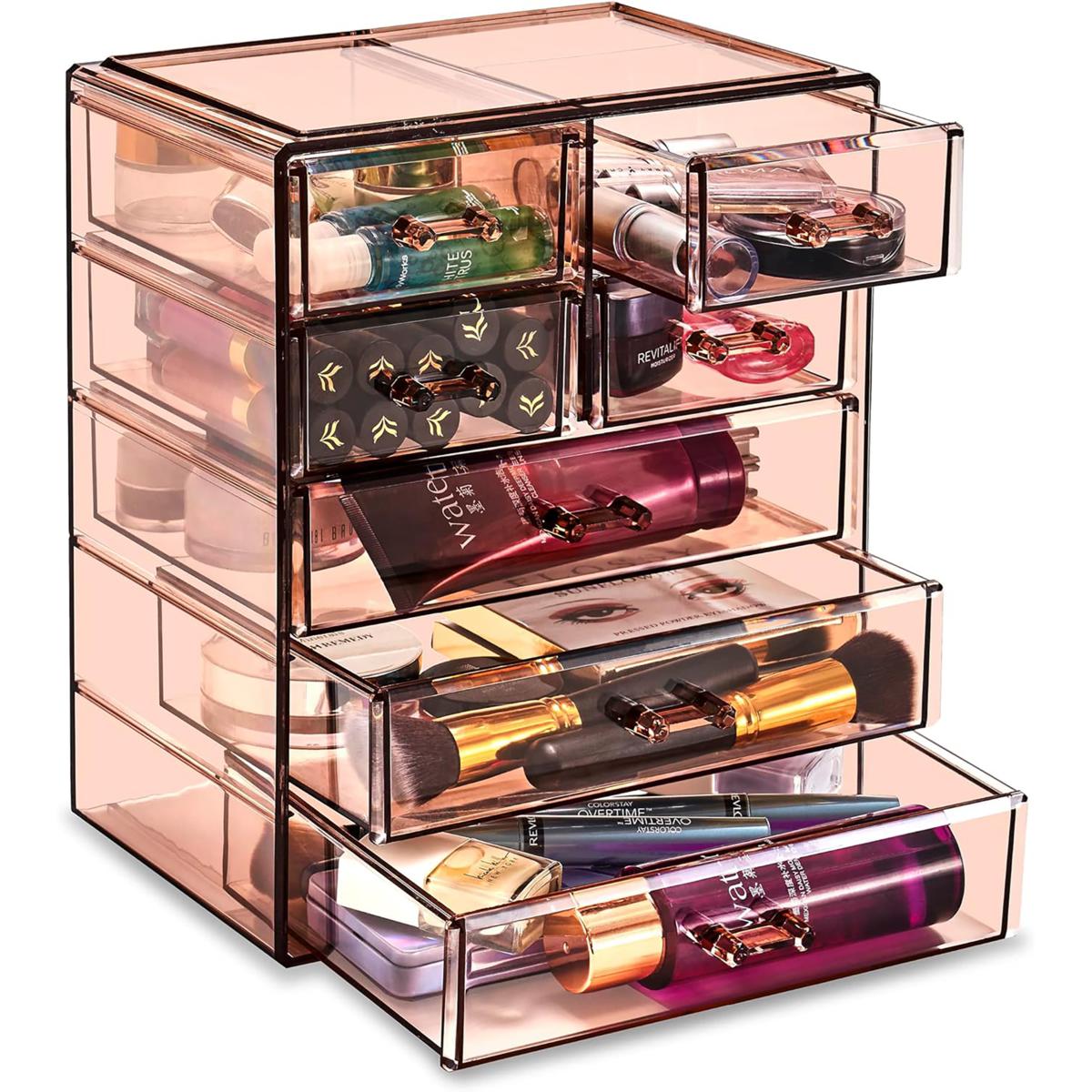 Sorbus Makeup and Jewelry Storage Case 3 Large / 4 Small Drawers