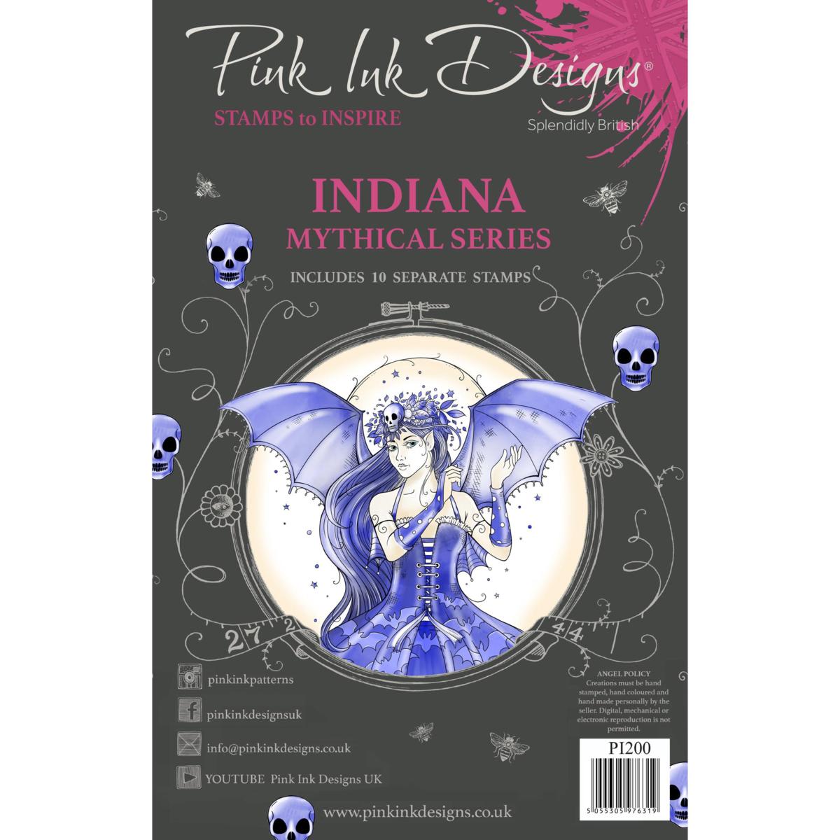 Pink Ink Designs Indiana 6 in x 8 in Clear Stamp Set 20817606 HSN