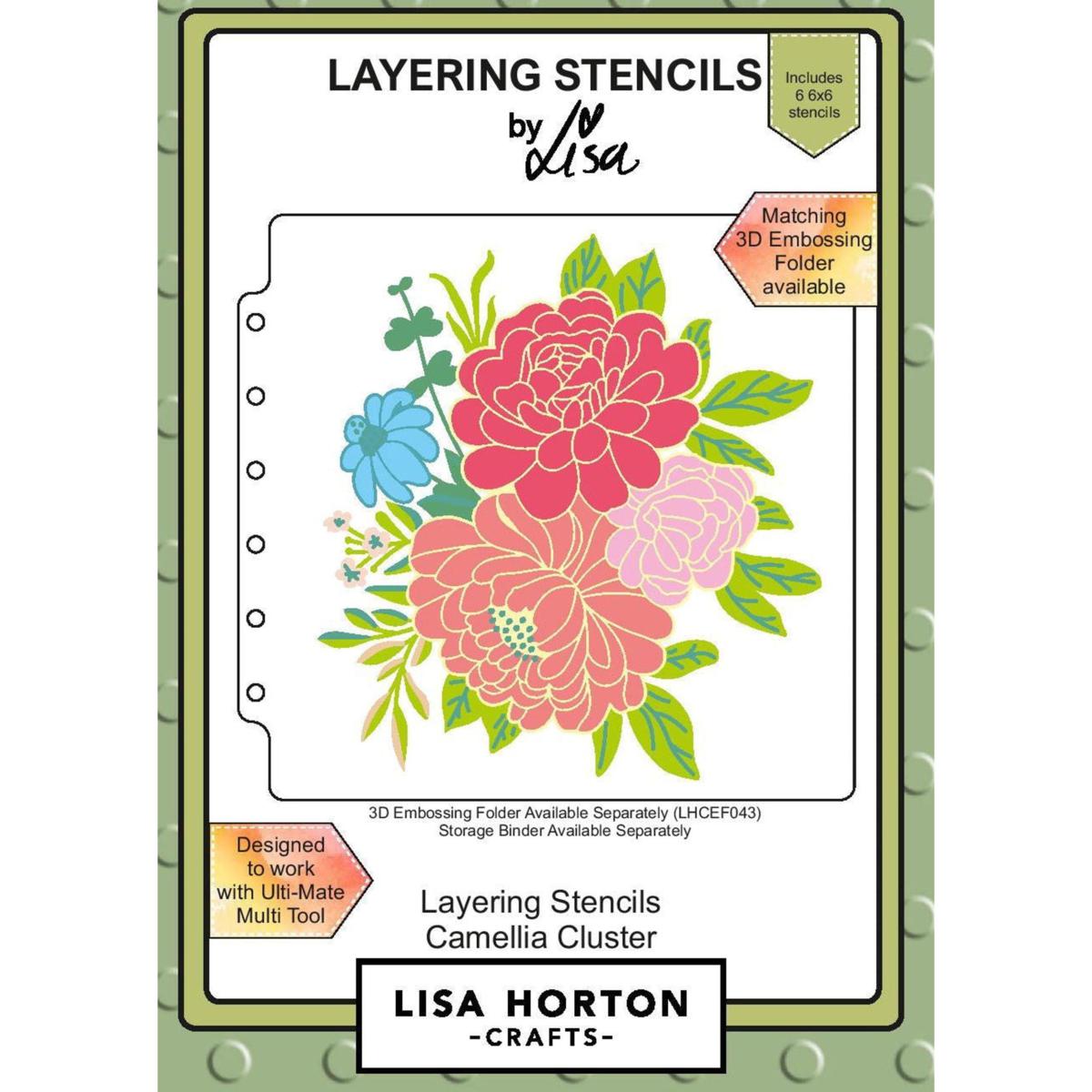 Lisa Horton - That Craft Place Camellia Cluster Layering Stencils ...