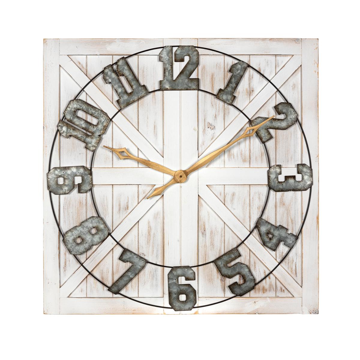 Stratton Home Decor Rustic Farmhouse Wall Clock 20843890 HSN